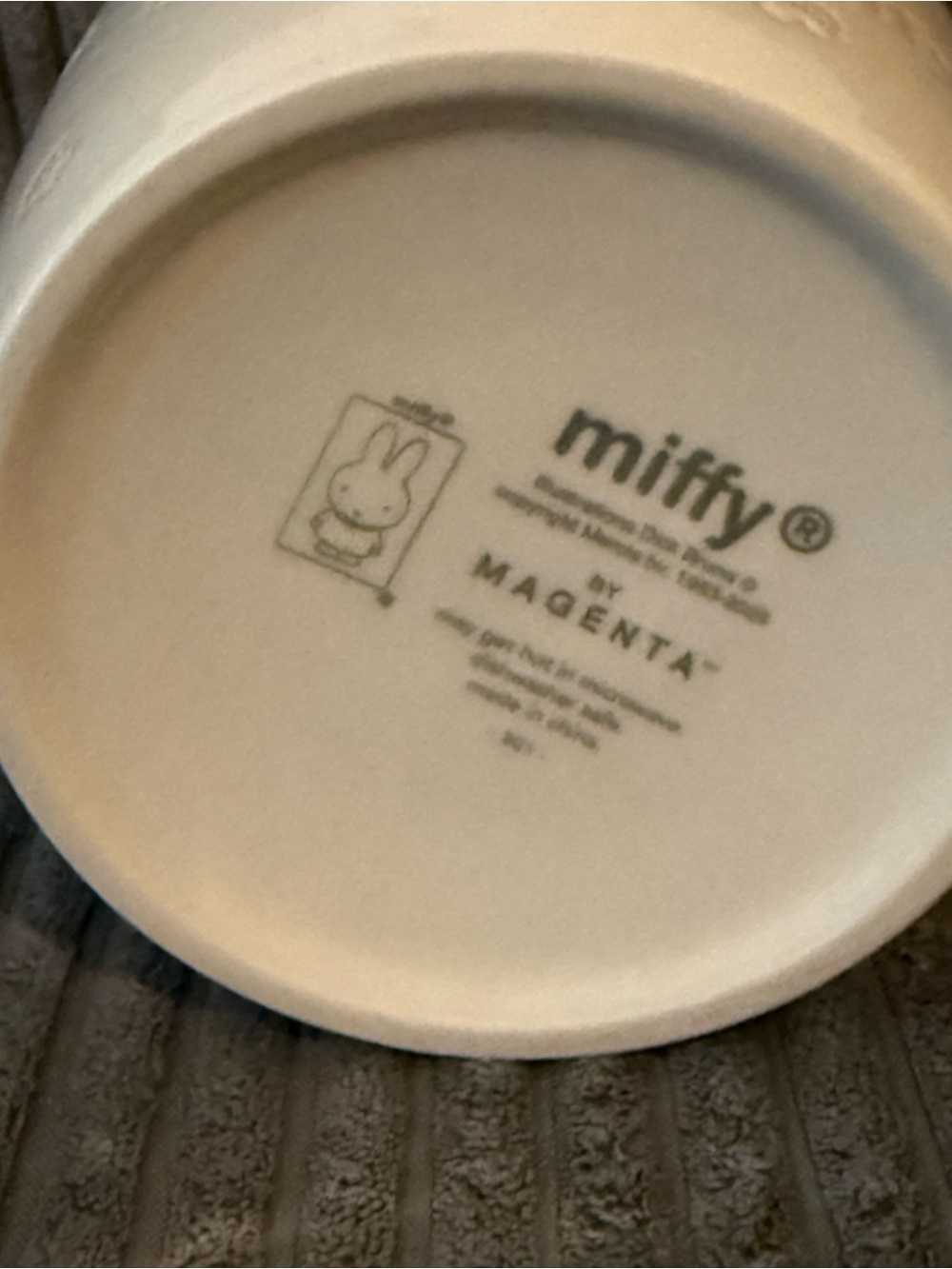 Miffy white Ceramic Mug With pink floral Pattern & int with Bunny Keychain - Picture 8 of 8